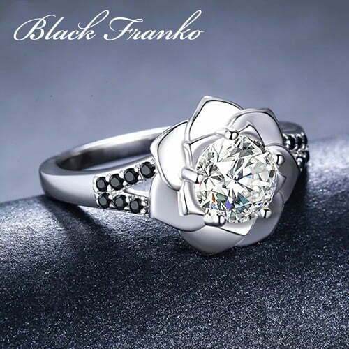 Pierścionek s1 Platerowany Platyną CZ / Spinel - Franko - obrazek 3