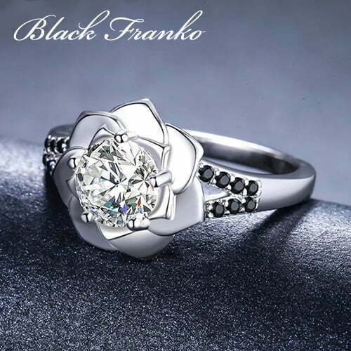 Pierścionek s1 Platerowany Platyną CZ / Spinel - Franko - obrazek 5