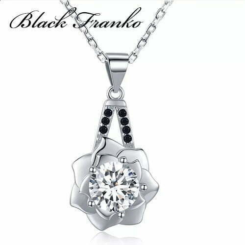 Naszyjnik s1 Platerowany Platyną CZ / Spinel - Franko - obrazek 3