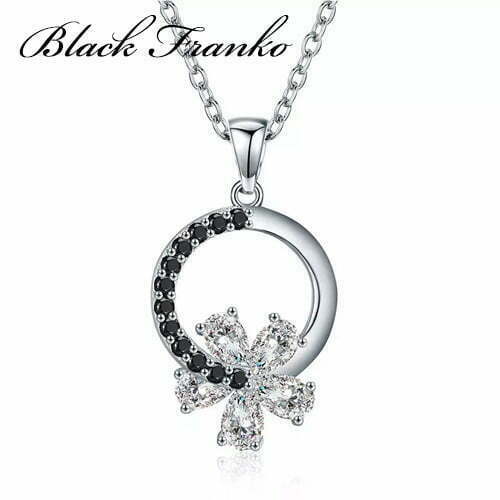 Naszyjnik s11 Platerowany Platyną CZ / Spinel - Franko - obrazek 2