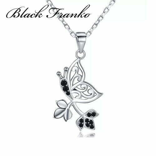 Naszyjnik s12 Platerowany Platyną CZ / Spinel - Franko - obrazek 2