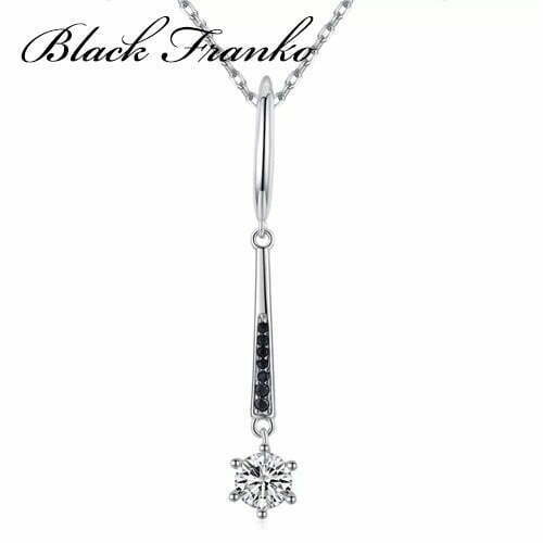 Naszyjnik s8 Platerowany Platyną CZ / Spinel - Franko - obrazek 2