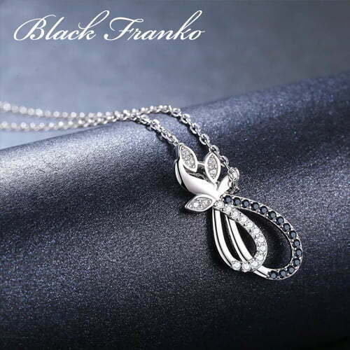 Naszyjnik s13 Platerowany Platyną CZ / Spinel - Franko - obrazek 4