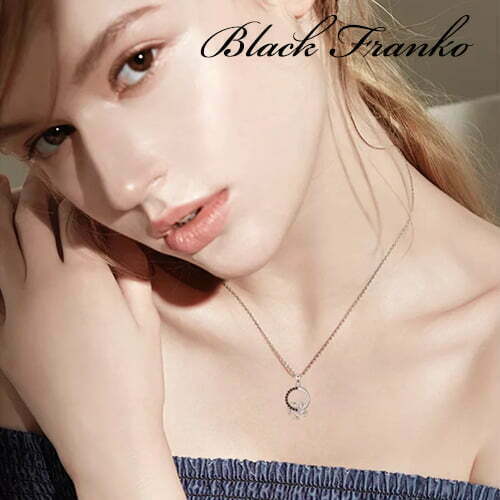 Naszyjnik s11 Platerowany Platyną CZ / Spinel - Franko - obrazek 3