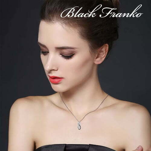 Naszyjnik s13 Platerowany Platyną CZ / Spinel - Franko - obrazek 3