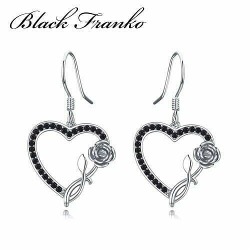 Kolczyki s24 Platerowane Platyną CZ / Spinel - obrazek 2