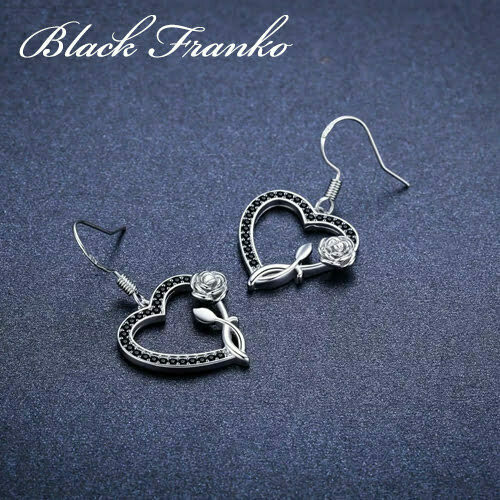 Kolczyki s24 Platerowane Platyną CZ / Spinel - obrazek 3