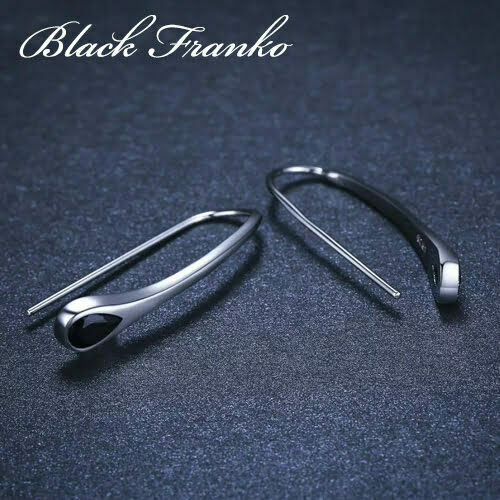 Kolczyki s12 Platerowane Platyną CZ / Spinel - obrazek 3