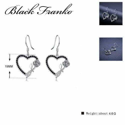 Kolczyki s24 Platerowane Platyną CZ / Spinel - obrazek 5