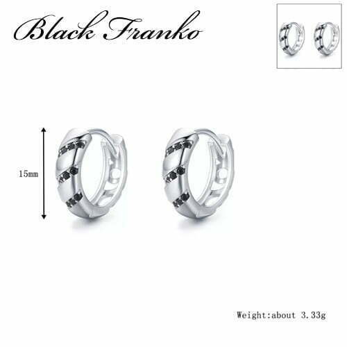 Kolczyki s14 Platerowane Platyną CZ / Spinel - obrazek 5