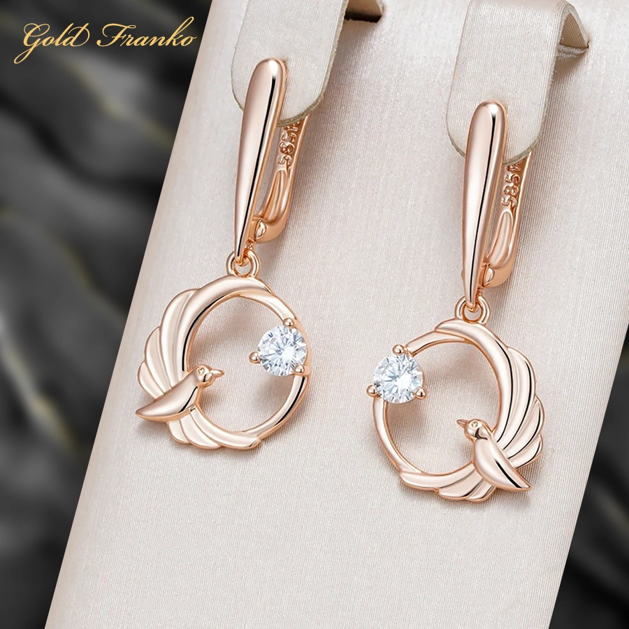 Kolczyki GF100 585RG Gold Franko