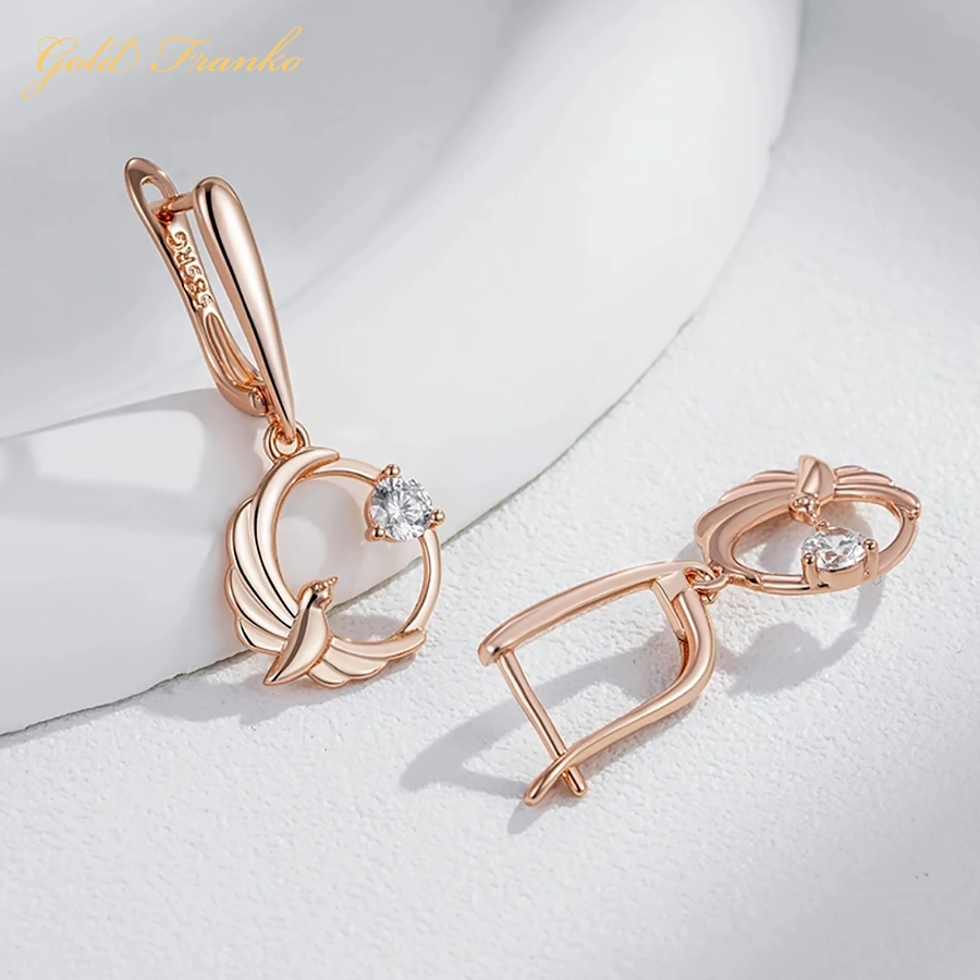 Kolczyki GF100 585RG Gold Franko - obrazek 3