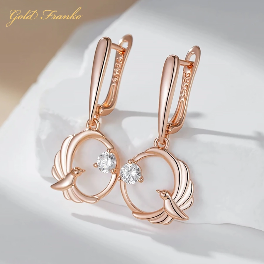 Kolczyki GF100 585RG Gold Franko - obrazek 2