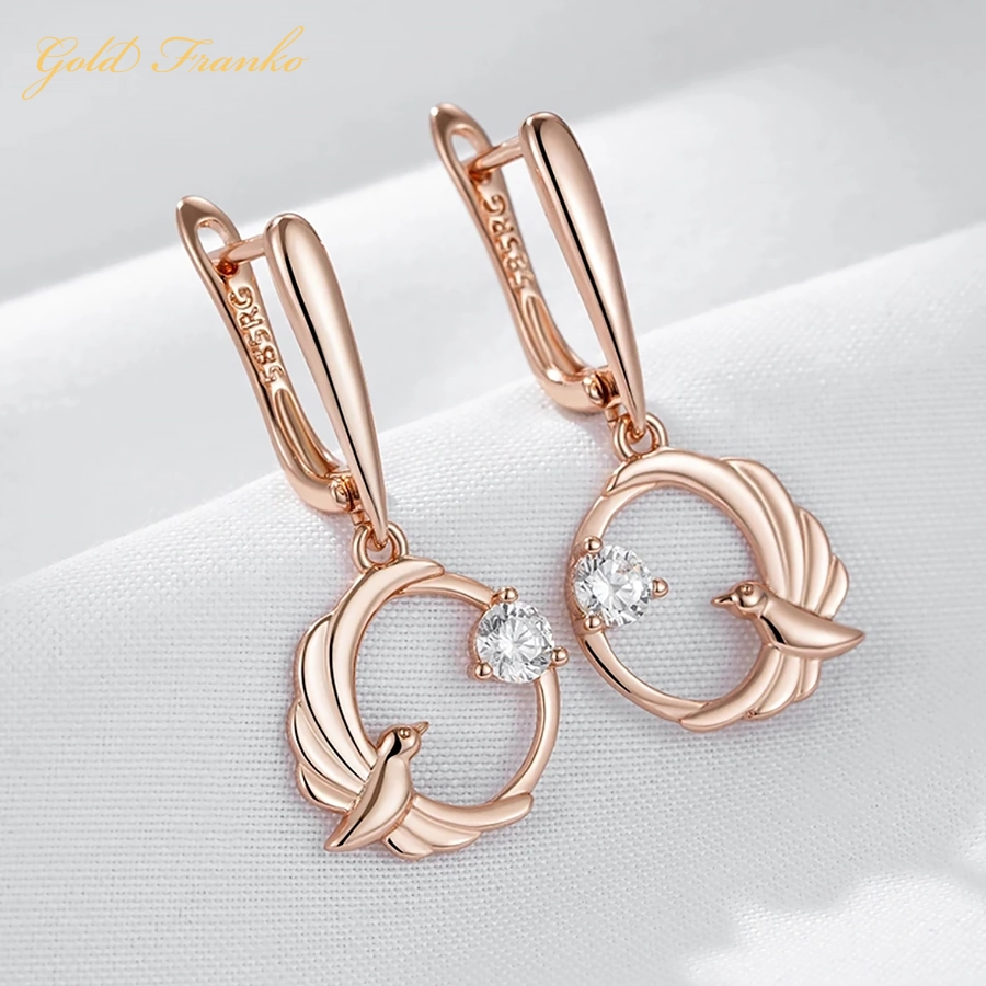 Kolczyki GF100 585RG Gold Franko - obrazek 4