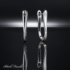 Kolczyki s50 Platerowane Platyną CZ / Spinel