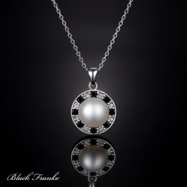 Naszyjnik s18 Platerowany Platyną CZ / Spinel