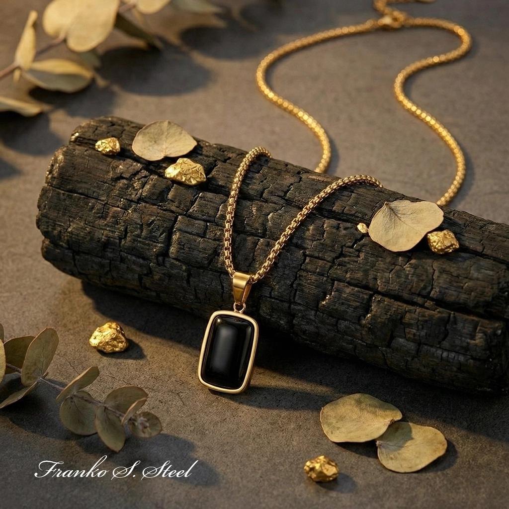 Naszyjnik złoty NSN14 Stal Chirurgiczna 316L - obrazek 3